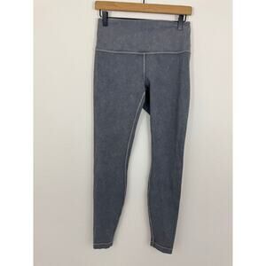 Lululemon Wunder Under High Rise Leggings Gray Size 8 Athleisure Yoga Pants